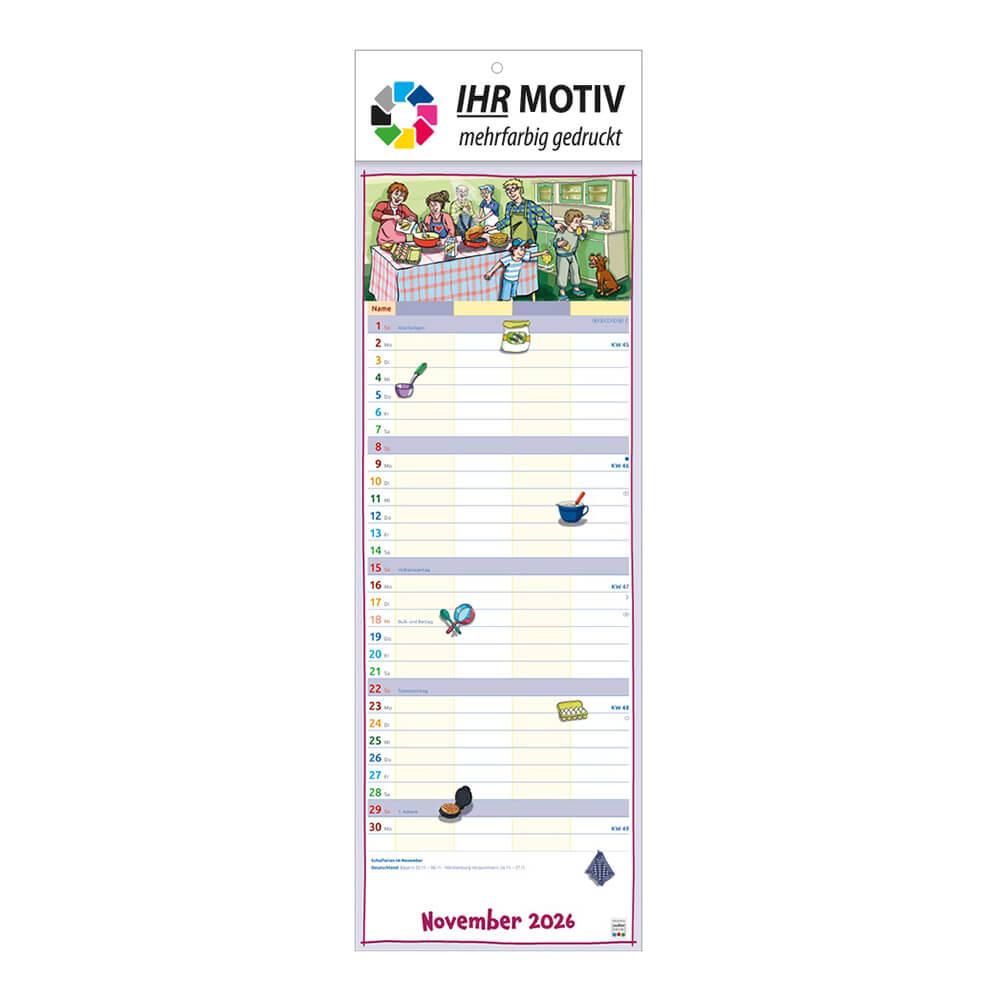 Streifenkalender Unser Familienplaner Monat November