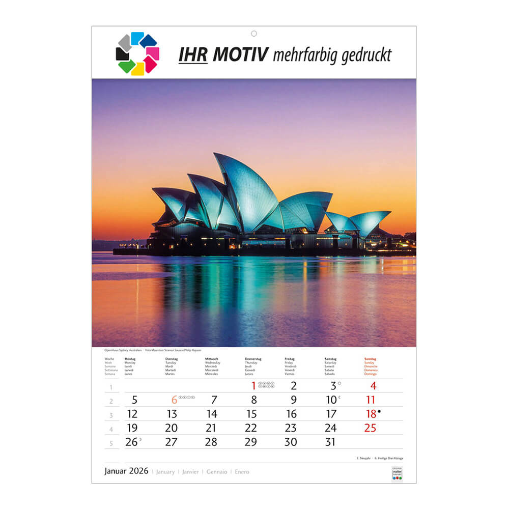 Bildkalender Metropolen Monat Januar