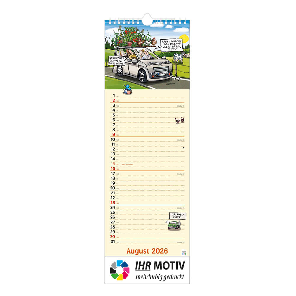 Werkstattkalender Monat August