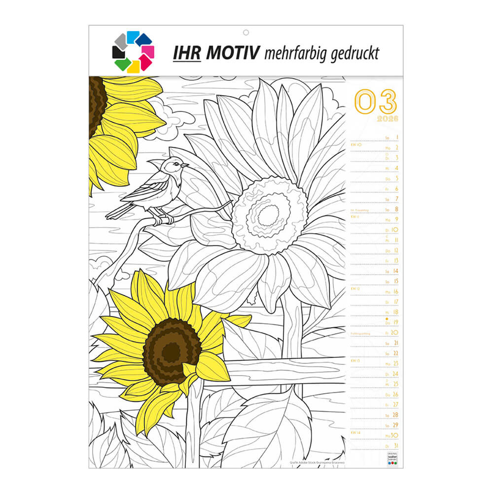 Wandkalender Nimm dir MALZEIT Monat  März