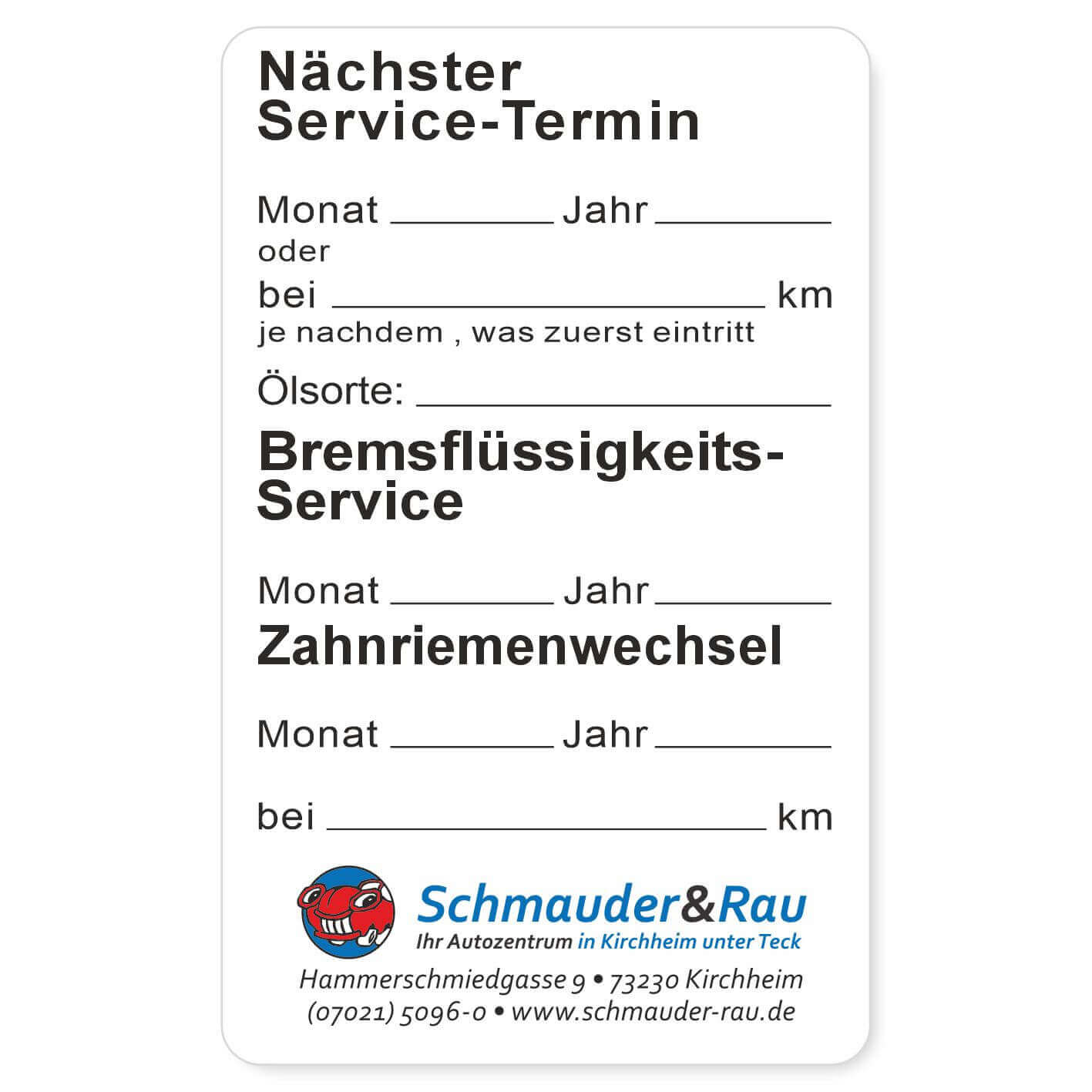 Nächster Service, Bremsflüssigkeits-Service Beispiel 3