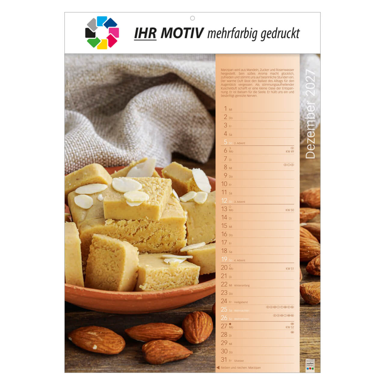 Bildkalender Erlebniswelt der Düfte, Ausgabe 2027 Monat Dezember