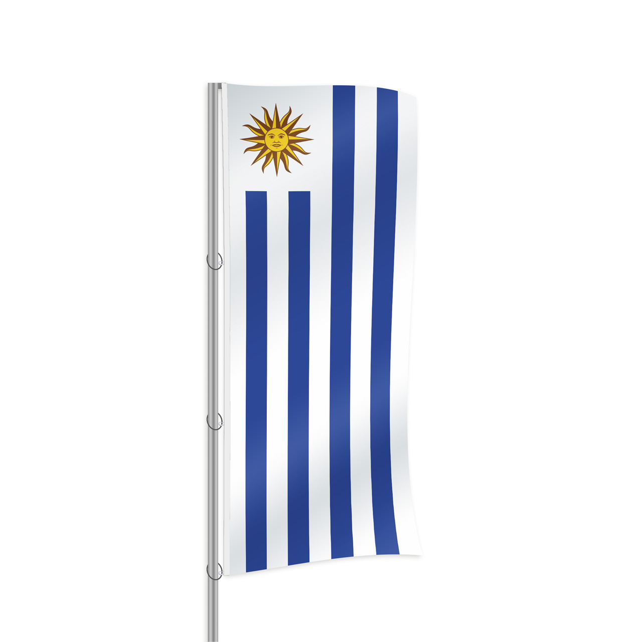 Uruguay Fahne im Hochformat kaufen