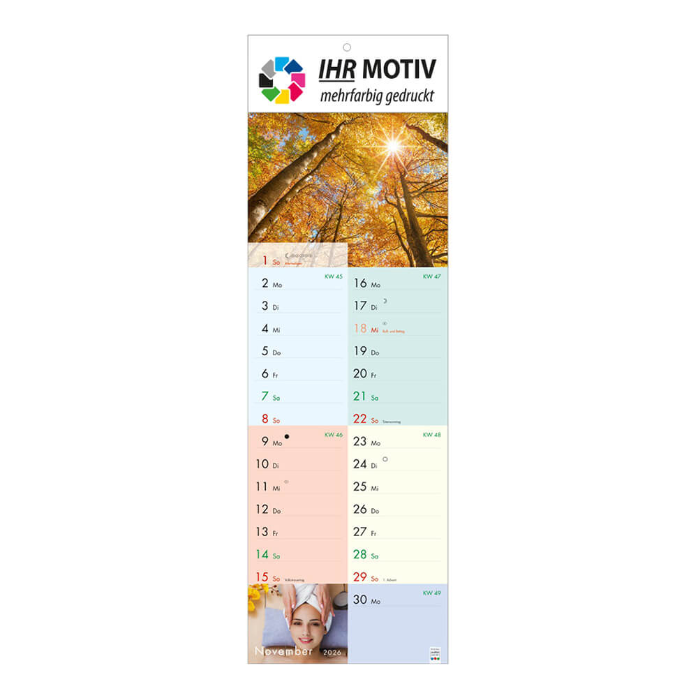 Streifenkalender fit und gesund Monat November