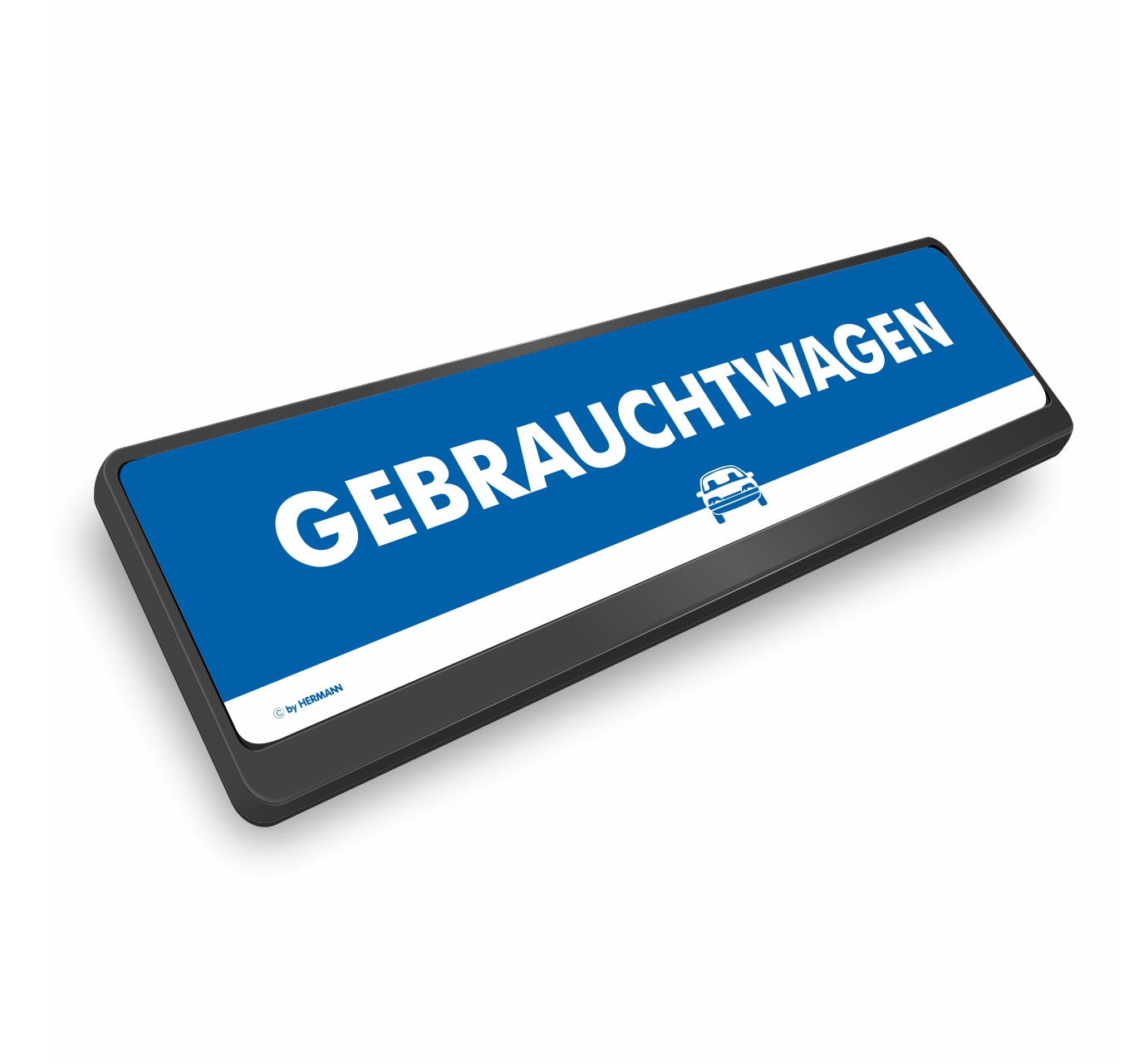 Vorschau: Text-Schilder in Kennzeichengröße, Farbe: blau