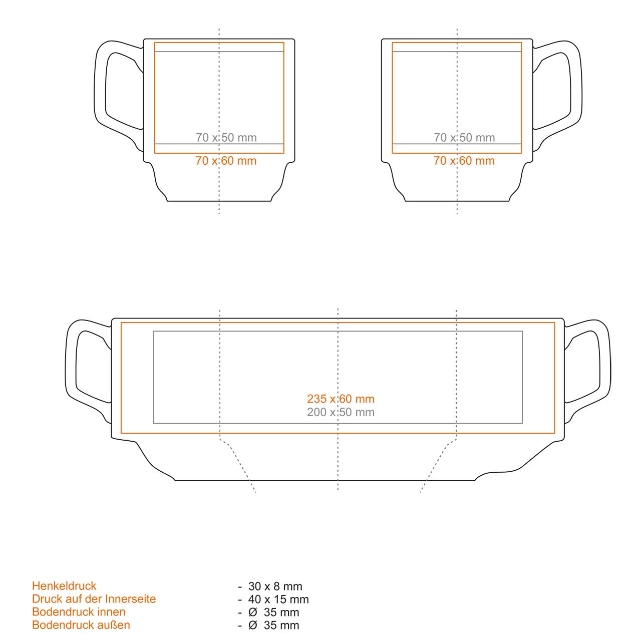 Vorschau: Torino Tasse aus Porzellan