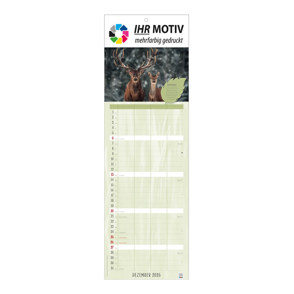 Streifenkalender Naturliebe Monat Dezember