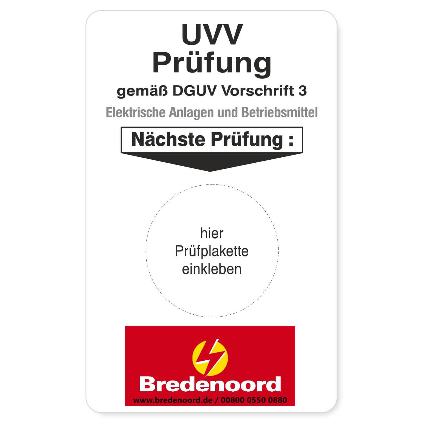 UVV Prüfung Elektrische Anlagen Beispiel 2