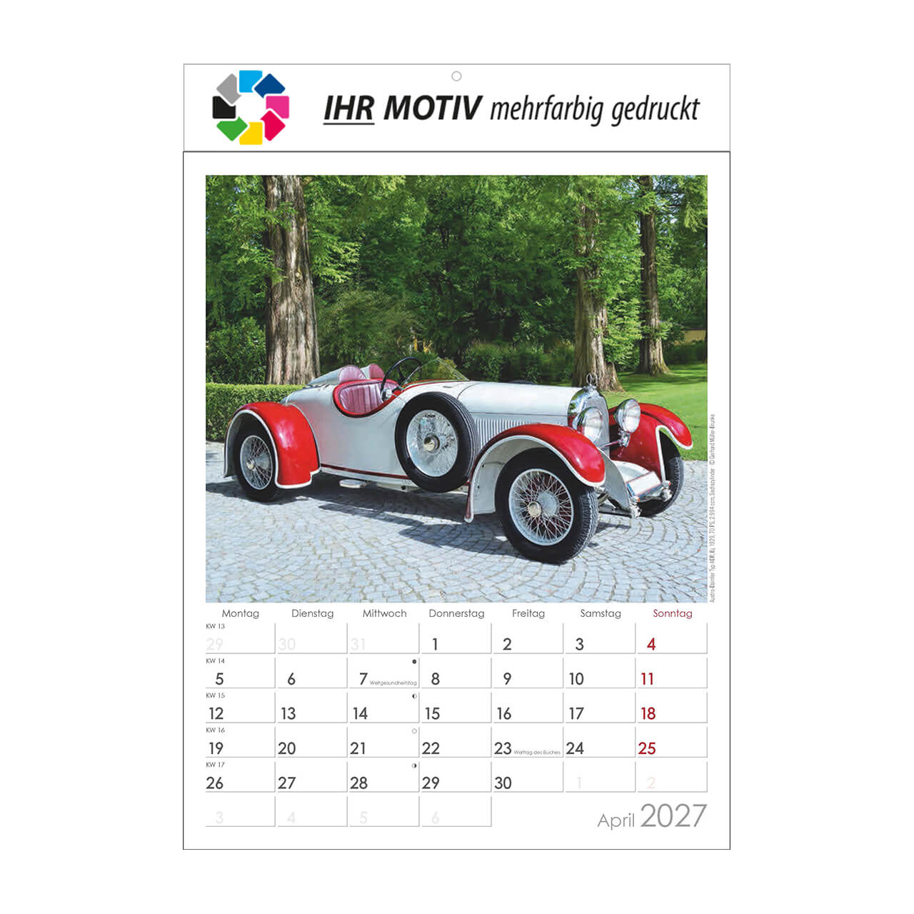 Bildkalender Oldtimer, Ausgabe 2027 Monat April