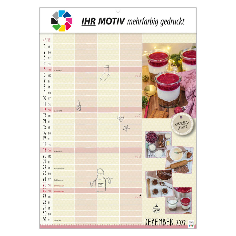 Bildkalender Selbstgemacht, Ausgabe 2027 Monat Dezember