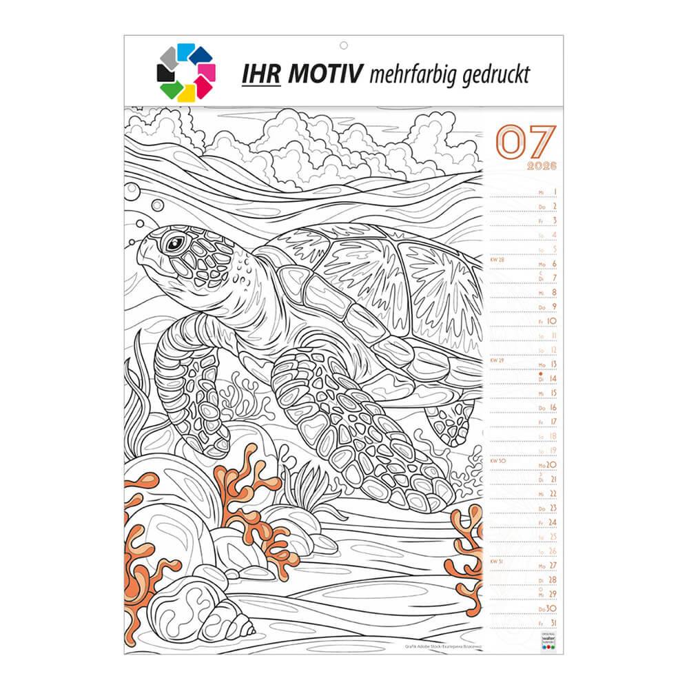 Wandkalender Nimm dir MALZEIT Monat Juli