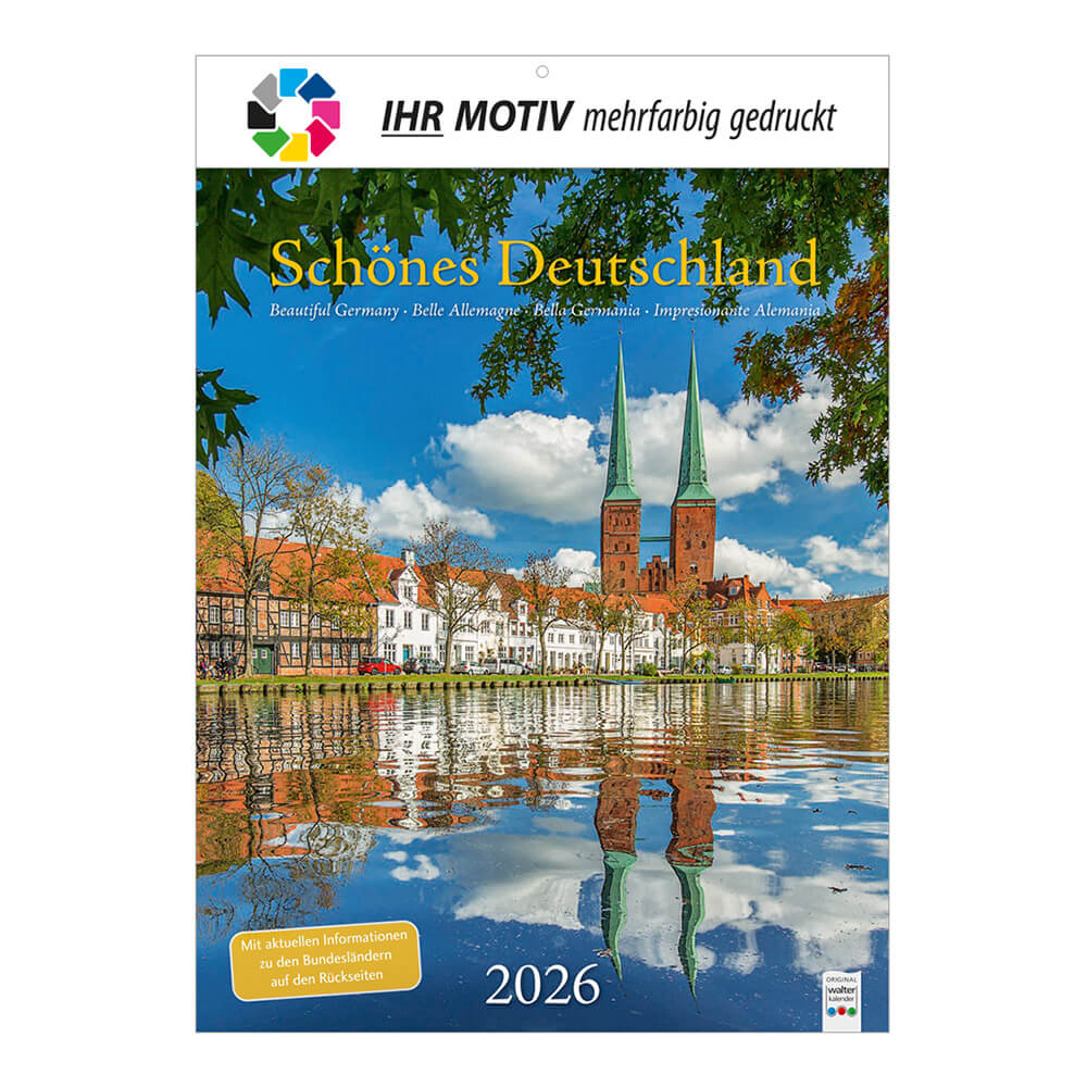 Bildkalender Schönes Deutschland 2026 mit Logo – deutsche Landschaften im Kalender Werbekalender 2026