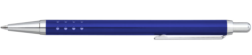 SLIMLINE Druckkugelschreiber blau Clip unten