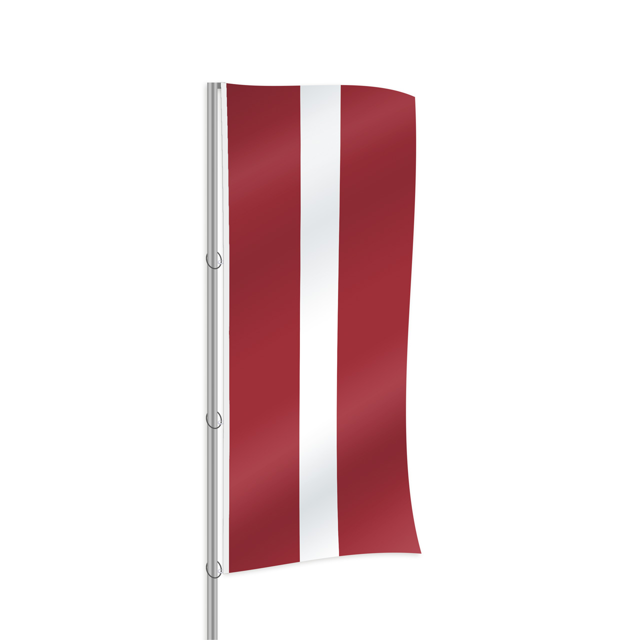 Lettland Fahne im Hochformat kaufen