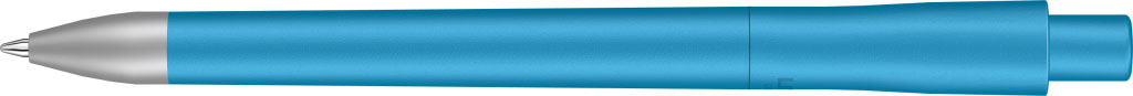 CHECK SI Druckkugelschreiber cyan Clip hinten