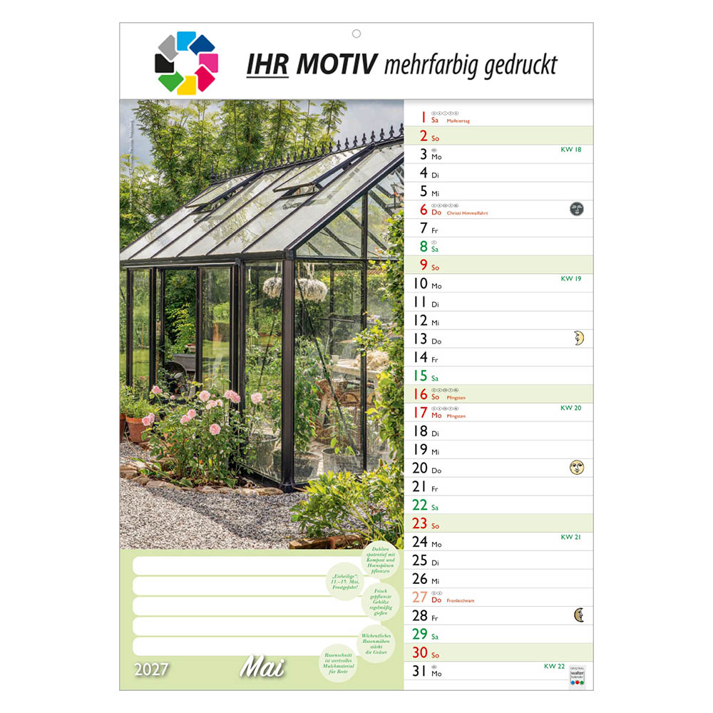 Bildkalender Günthers Gartenplaner, Ausgabe 2027 Monat Mai