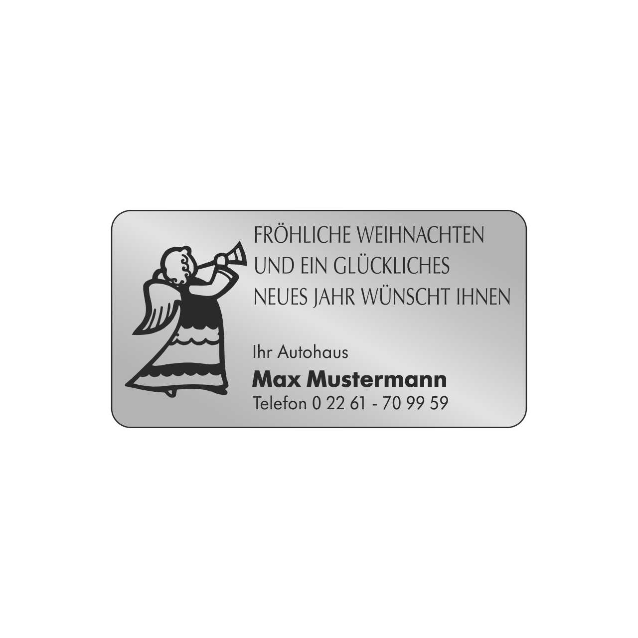 Vorschau: Weihnachts-Aufkleber, Motiv Posaunen-Engel