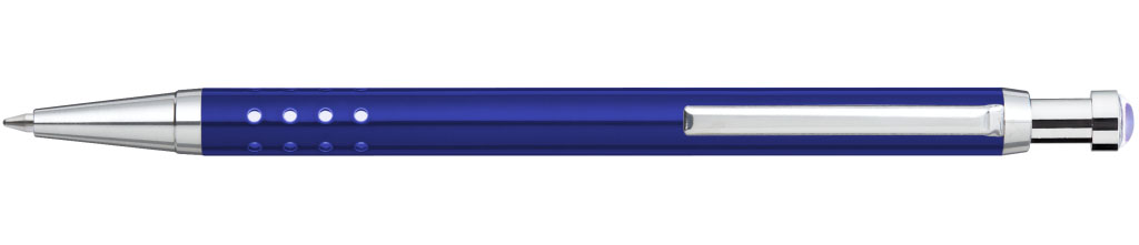 SLIMLINE DOM Druckkugelschreiber blau Clip vorne