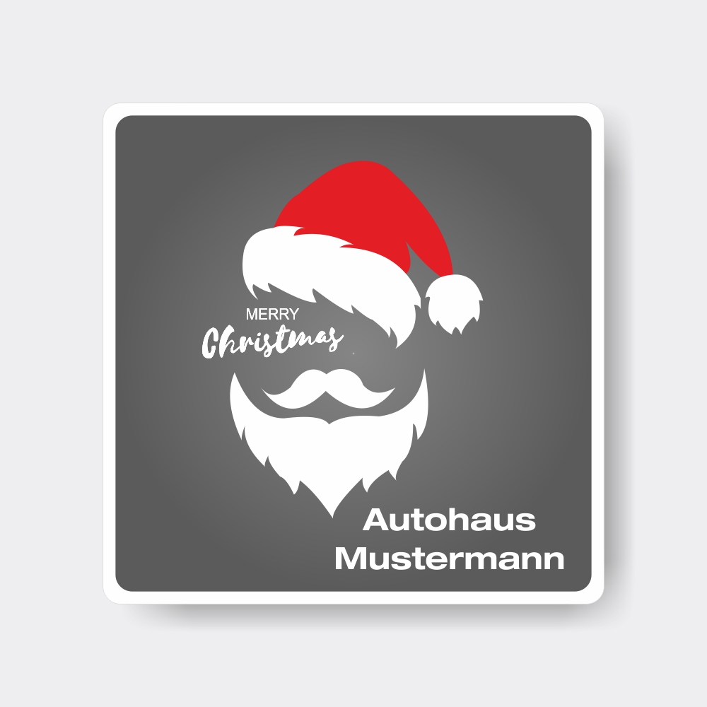 Vorschau: Weihnachts-Aufkleber aus PVC, quadratisch, Motiv 1