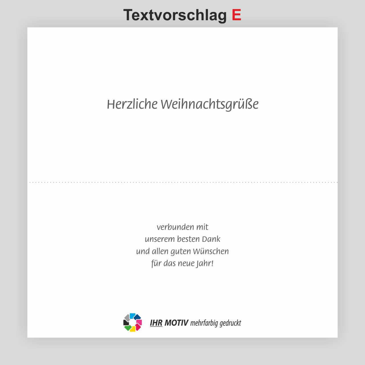 Weihnachts-Klappkarte, Motiv Hirsche Text E