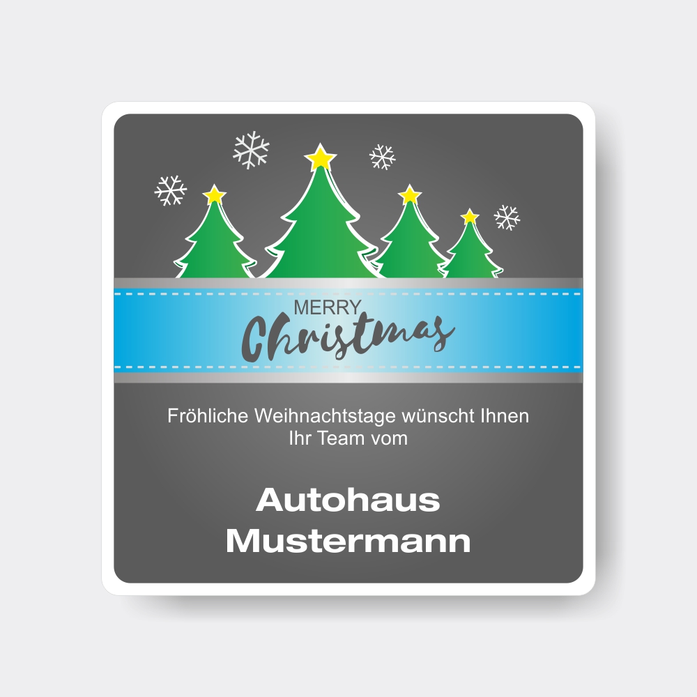 Vorschau: Weihnachts-Aufkleber aus PVC, quadratisch, Motiv 4