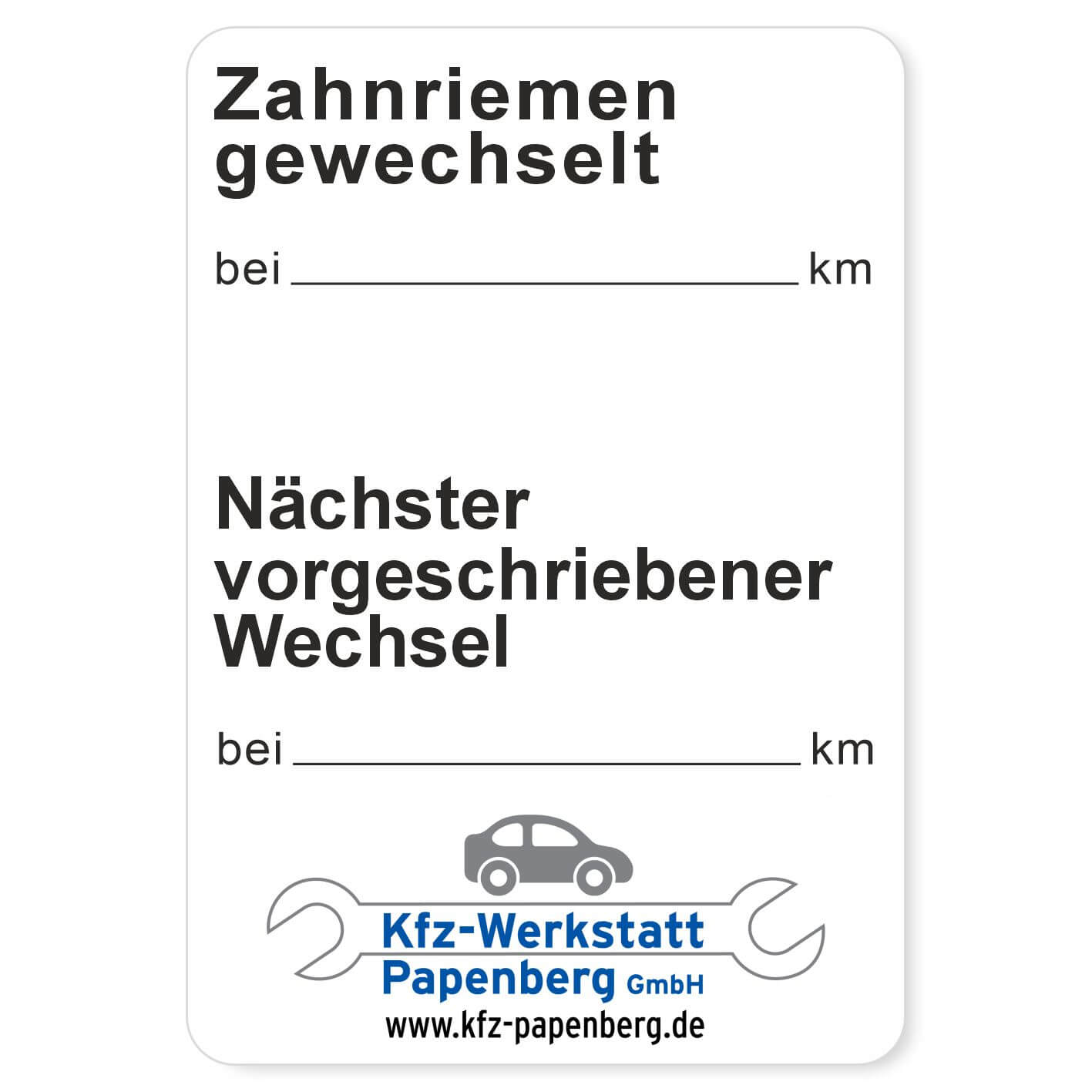 Zahnriemen gewechselt Beispiel 2