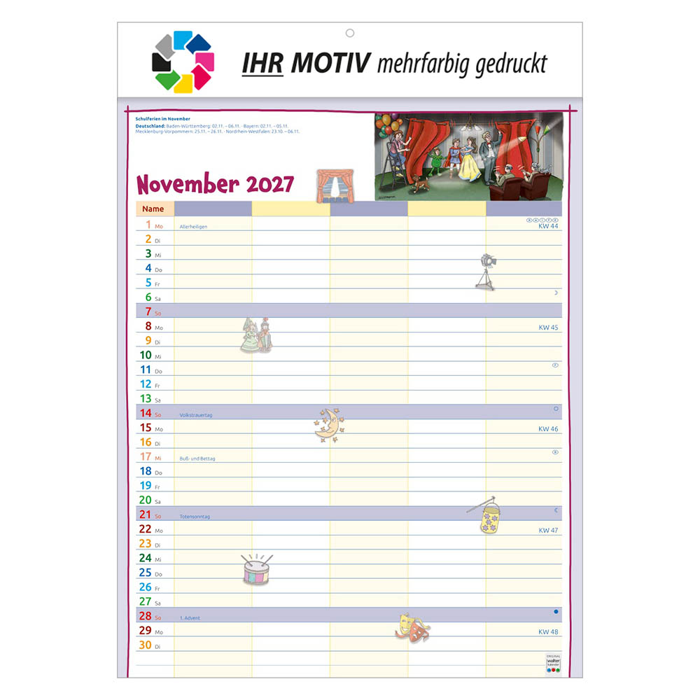 Bildkalender Unser Familienplaner, Ausgabe 2027 Monat November