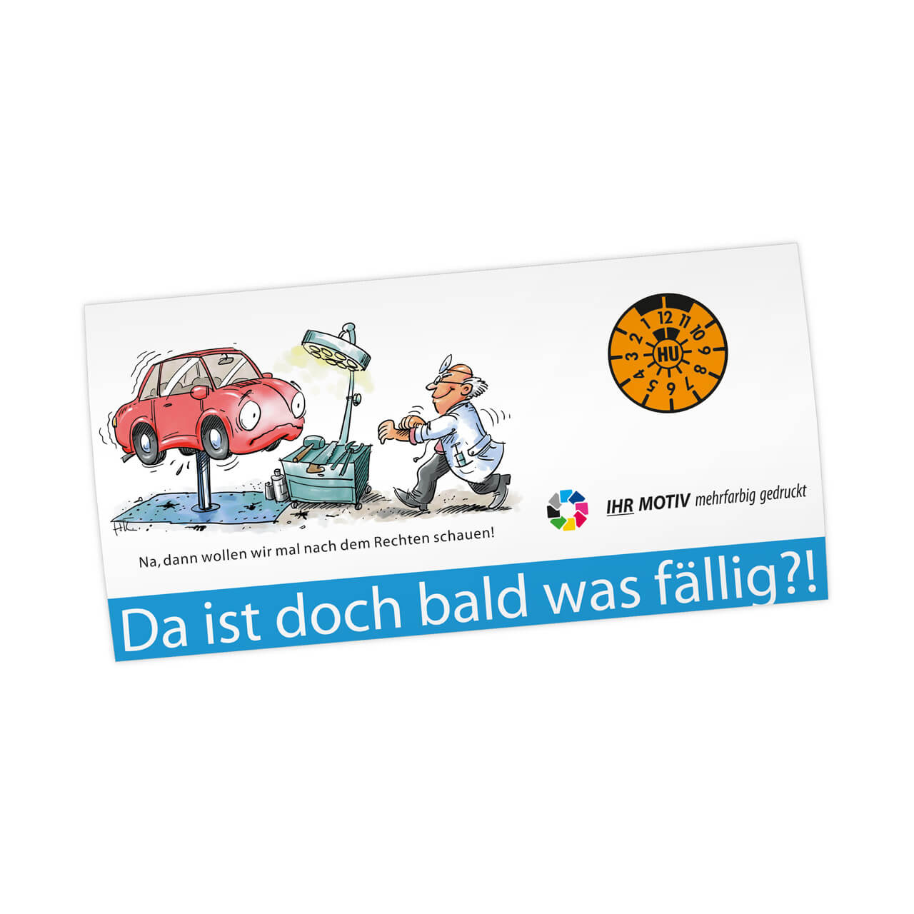 Vorschau: Maxi-Postkarte HU/AU-Erinnerung, Motiv Gesundheits-Check
