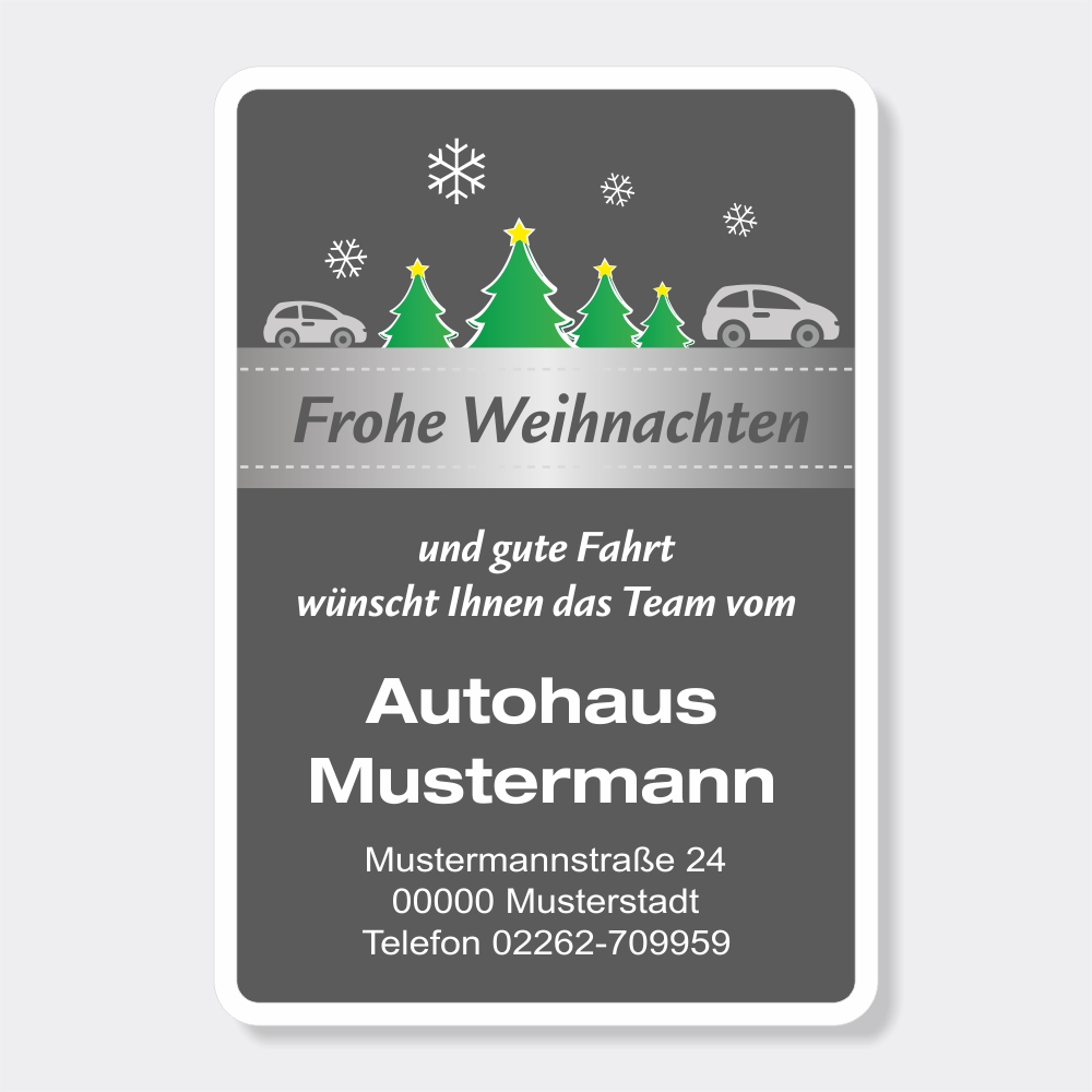 Vorschau: Weihnachts-Aufkleber aus PVC, rechteckig, Motiv 4