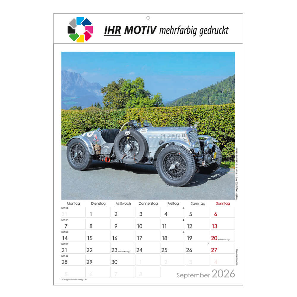 Kalender Oldtimer Monat September