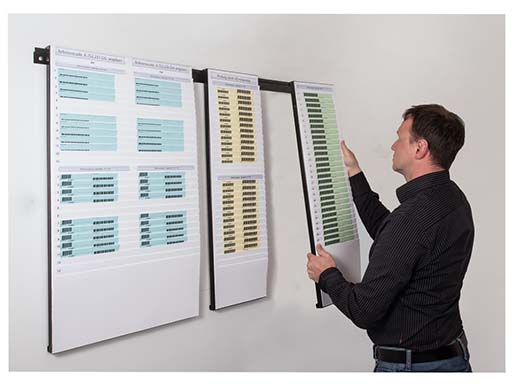 Vorschau: Beleg-Planungstafel für DIN A4 + A5 Breite 500mm, Sichtrand 20mm, Einstecktiefe 190 mm