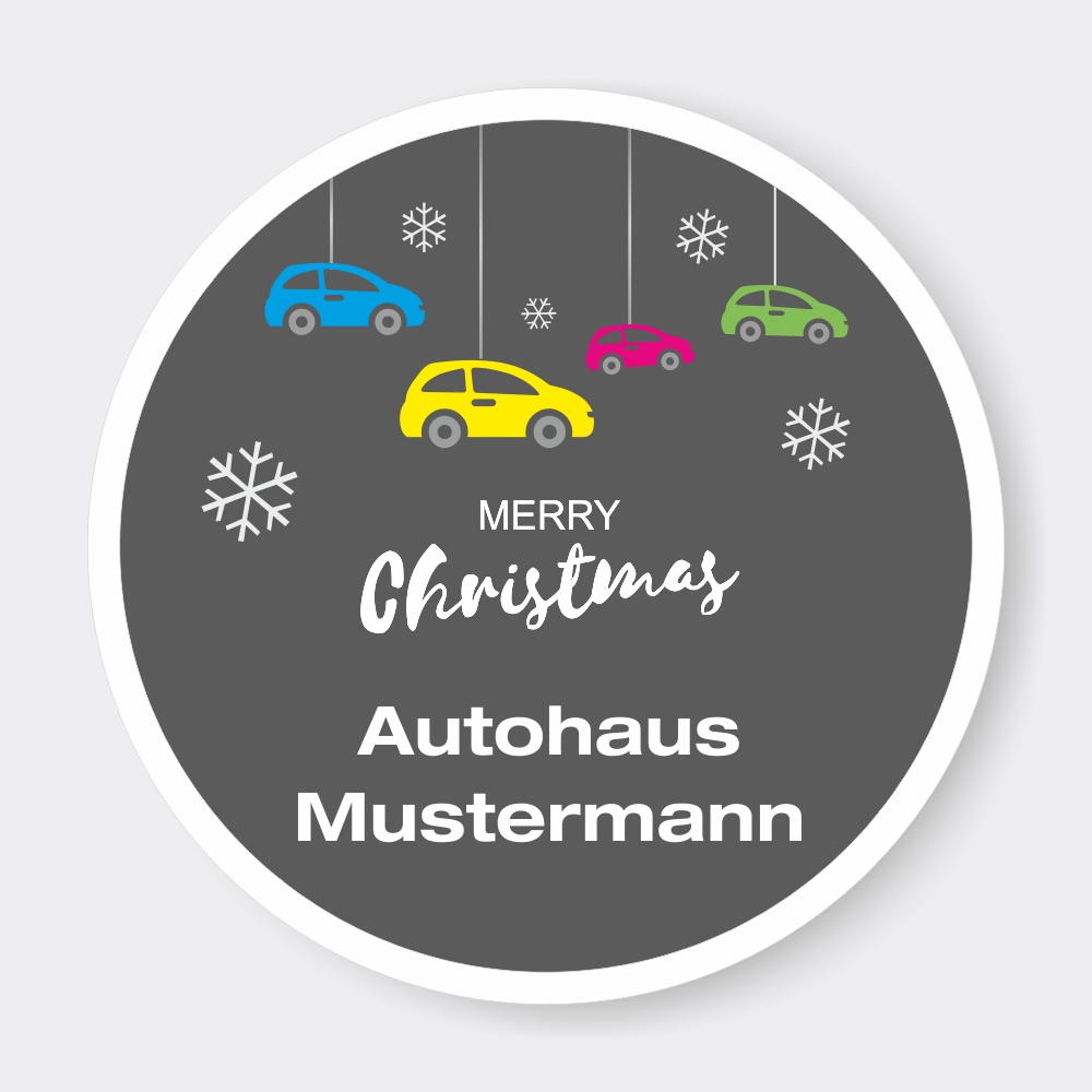 Vorschau: Weihnachts-Aufkleber aus PVC, rund, Motiv 5