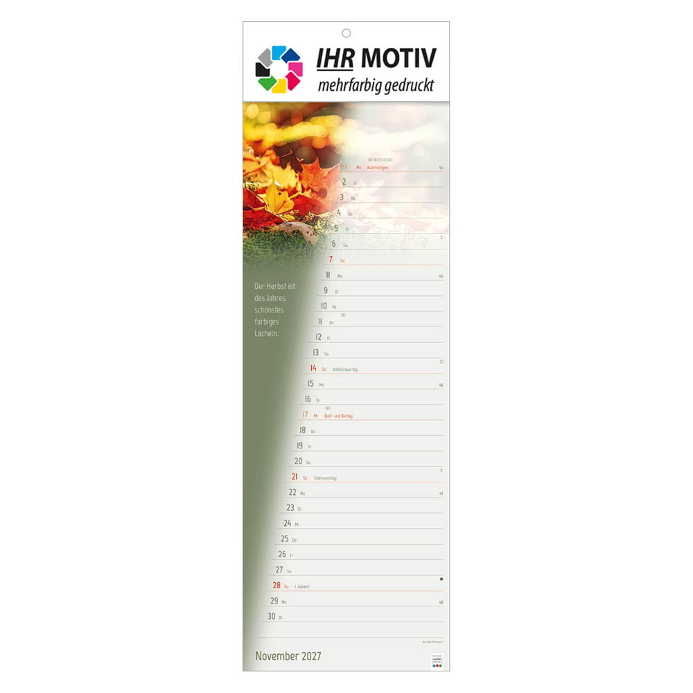 Streifenkalender Stille Momente, Ausgabe 2027 Monat November