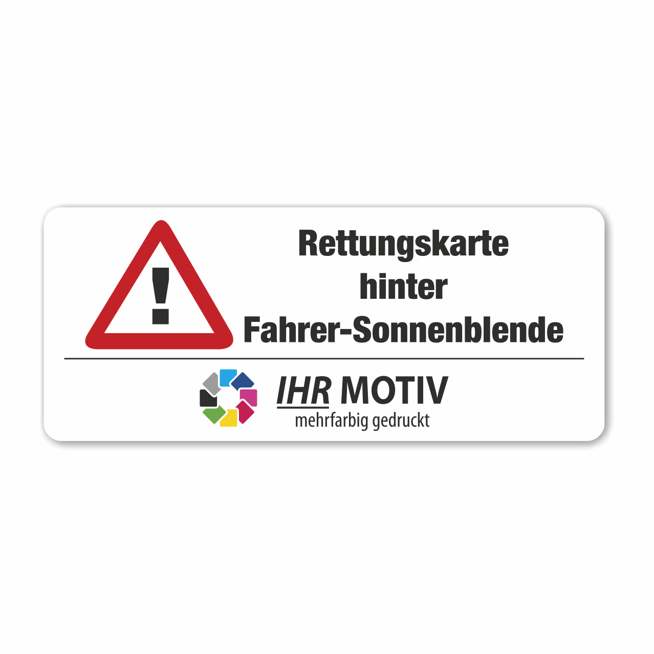 Vorschau: Hinweis-Aufkleber Rettungskarte mit Firmeneindruck