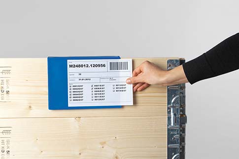 Vorschau: Kennzeichnungstasche zum Überhängen für Aufsatzrahmen
