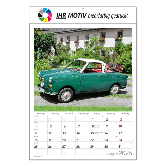 Vorschau: Bildkalender Oldtimer, Ausgabe 2026