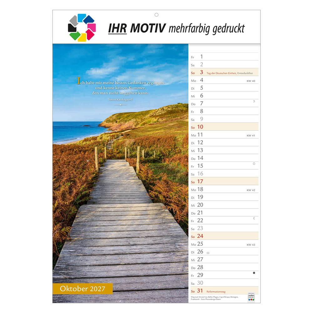 Bildkalender Wege mit Weitblick, Ausgabe 2027 Monat Oktober
