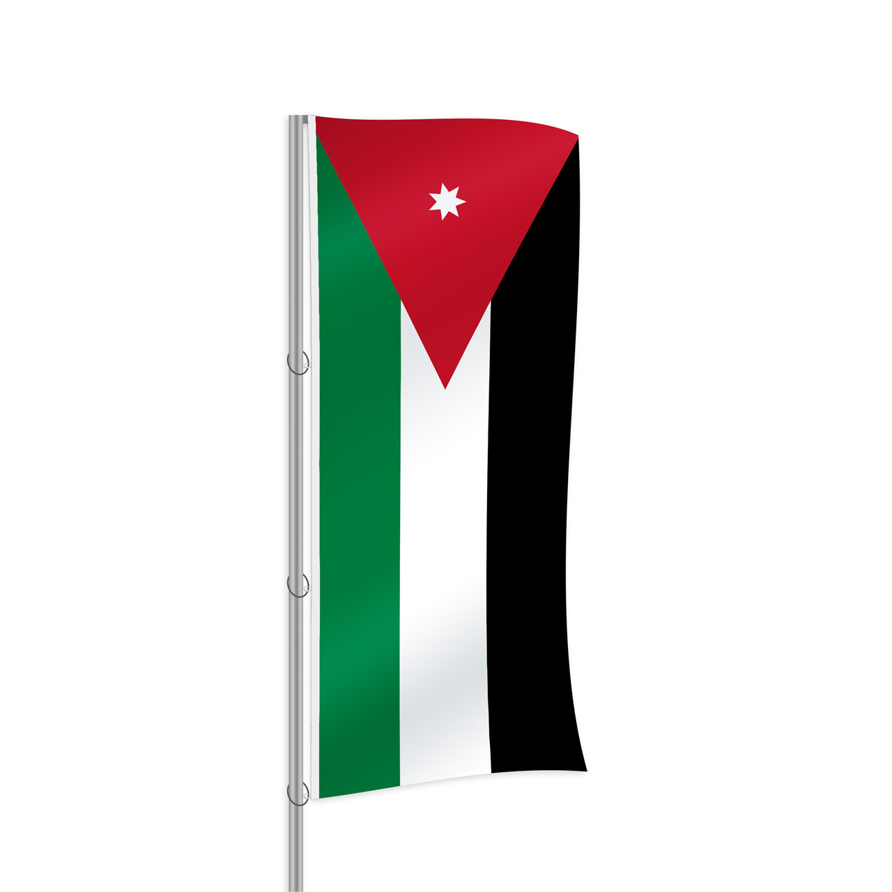 Jordanien Fahne im Hochformat kaufen