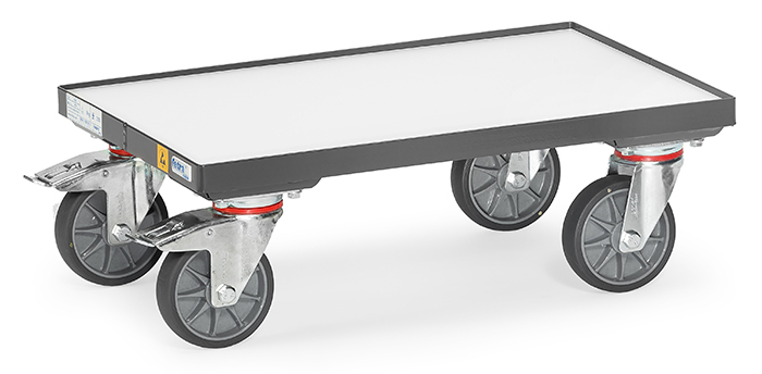 Vorschau: Fetra ESD-Eurokasten-Roller Ladefläche 605 x 408 mm bis 250 kg Bodenplatte