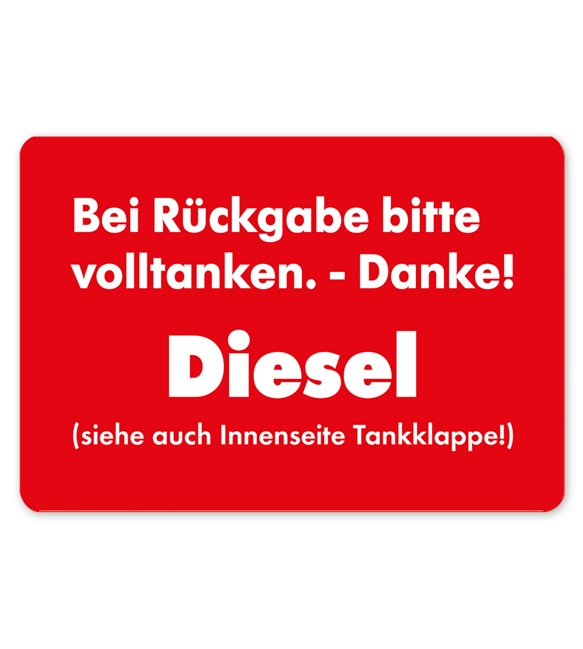 Vorschau: Hinweis-Aufkleber Betankung, 60 x 40  mm