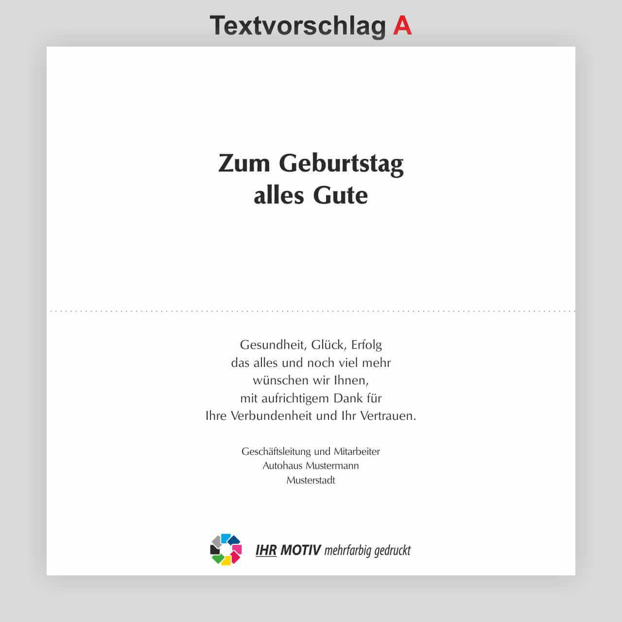 Vorschau: Geburtstags-Klappkarte, Motiv Autopyramide