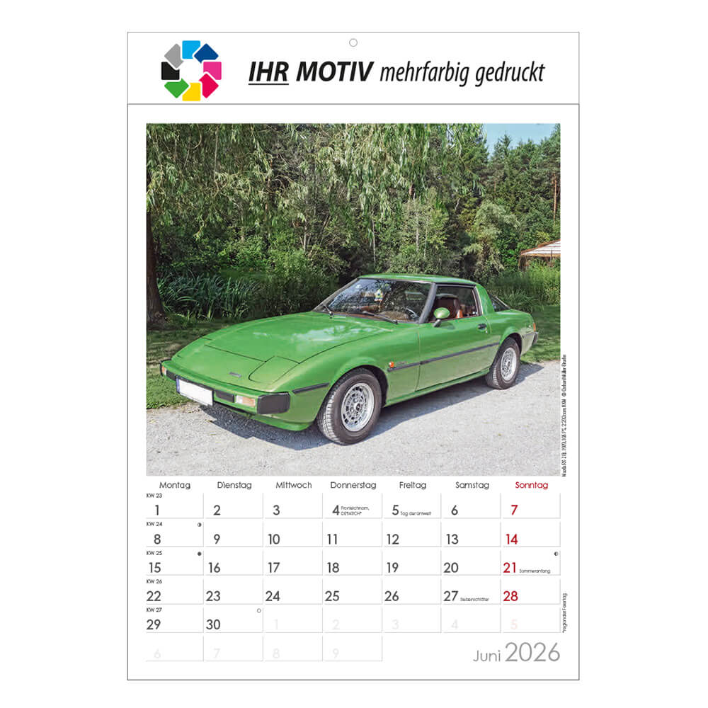 Kalender Oldtimer Monat Juni