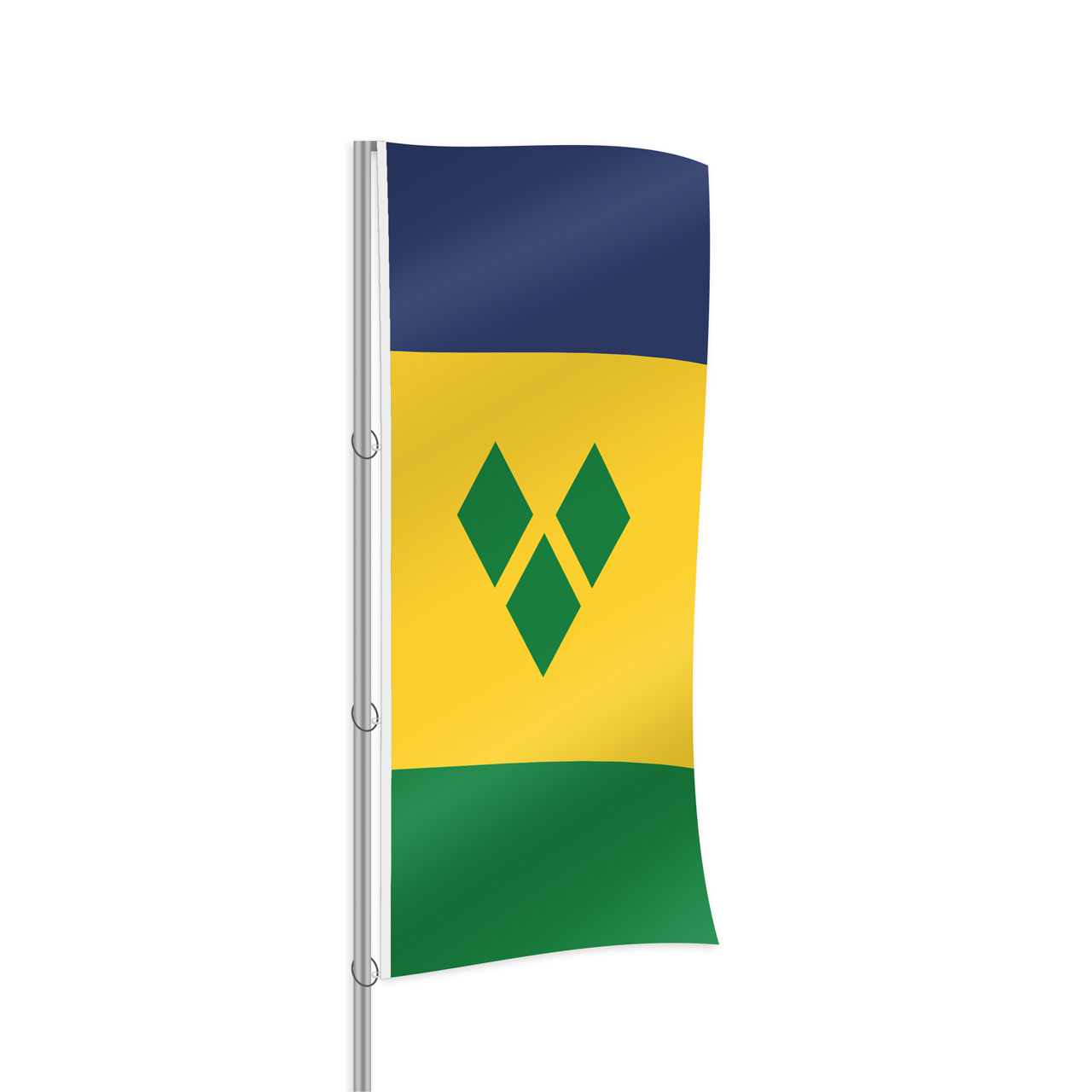 St.VincentunddieGrenadinen Fahne im Hochformat kaufen