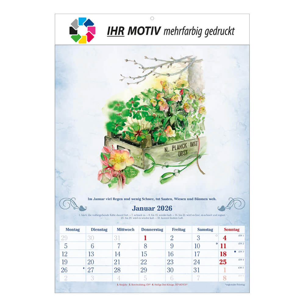 Bildkalender Der 100-Jährige Monat Januar