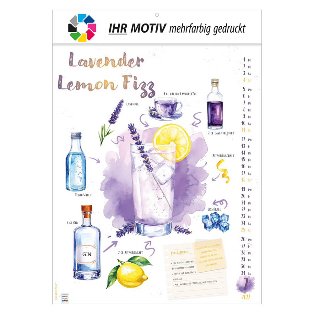 Bildkalender Mixart, Ausgabe 2027 Monat Juli