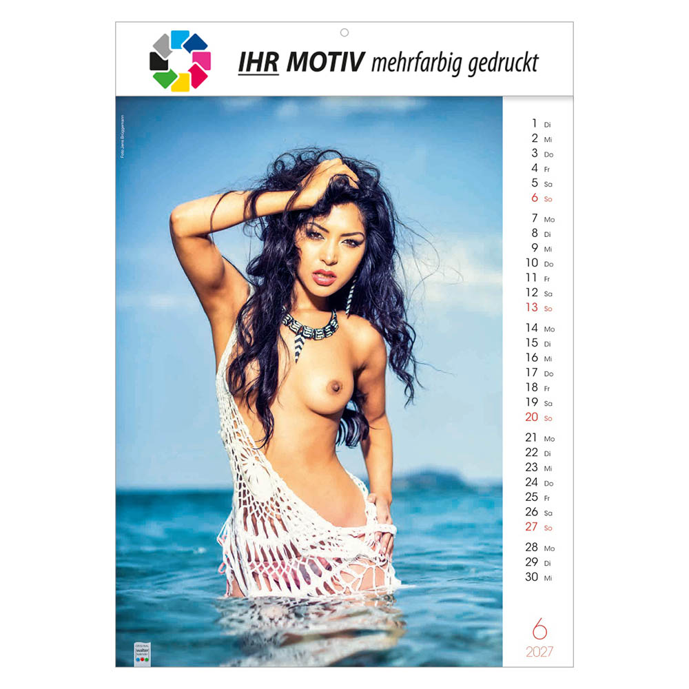 Bildkalender Girls 2027 Monat Juni
