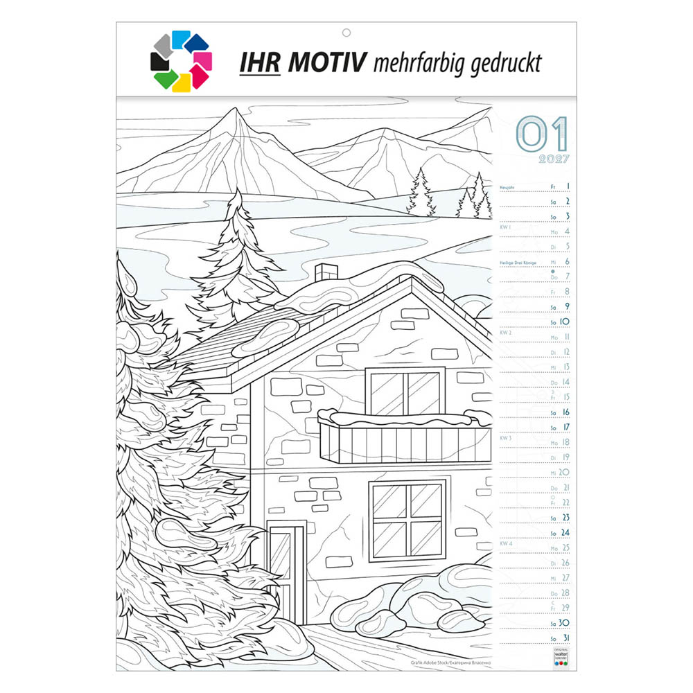 Bildkalender Nimm dir MALZEIT, Ausgabe 2027 Monat Januar