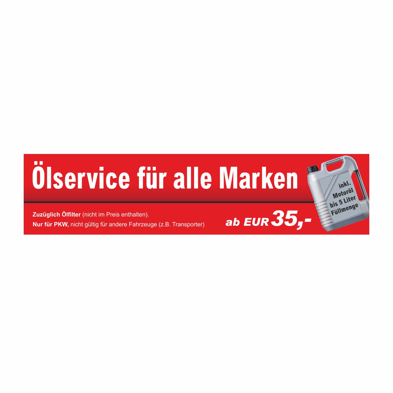Vorschau: Werbebanner Ölservice, 300 x 70 cm