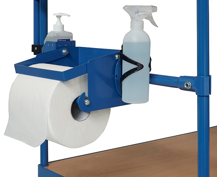 Vorschau: Fetra Papierrollenhalter für Tischwagen 700 mm breit