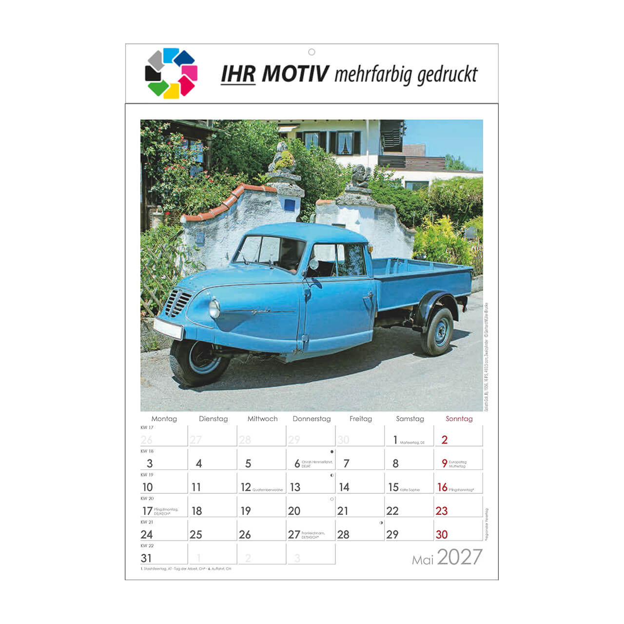 Bildkalender Oldtimer, Ausgabe 2027 Monat Mai
